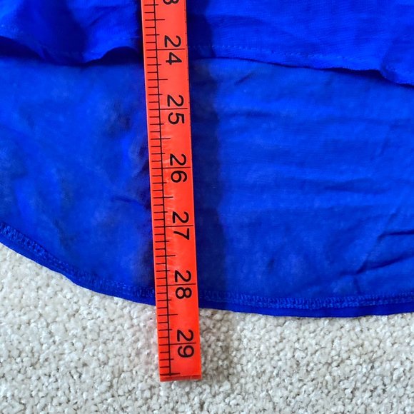 C&A Yessica BNWT UK Cobalt Blue Sheer Blouse Size 18 - Picture 12 of 12